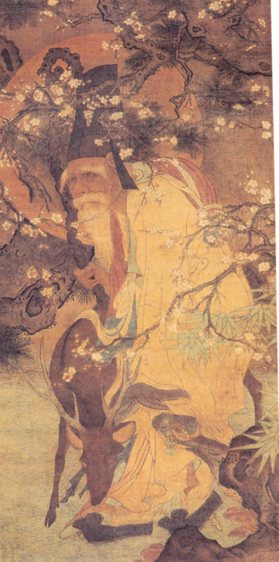 Jurojin-una delle sette divinità Shinto della fortuna e della felicità